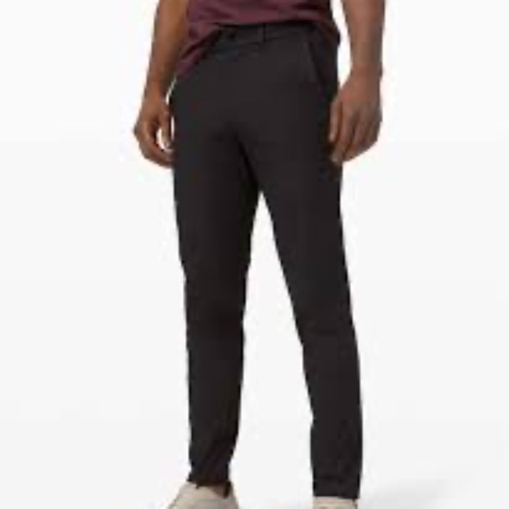 Mens Lululemon Pants 28 x 31" Black Chino Commission Slim Warpstreme